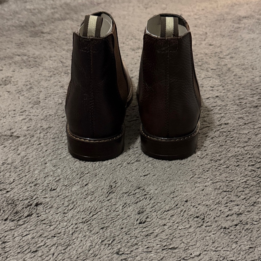 Crown Vintage Men's Dark Brown Leather Chelsea Boots - Picture 3 of 8